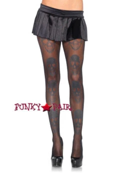 LA-7931, Skull Print PantyHose