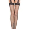 MUSIC LEGS ML-7996, Diamond Net Garterbelt Stockings 2 MUSIC LEGS ML-7996, Diamond Net Garterbelt Stockings -Funky Lingerie Outlet 7996 black med 1 17042.1567810835
