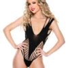 MUSIC LEGS ML-8133, Shredd Strap Teddy -Funky Lingerie Outlet 8133 1 83336.1706681574