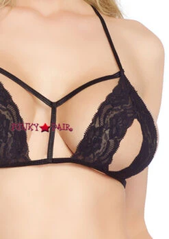 LEG AVENUE LA-81544, Strappy Peek-a-Boo Top And Thong -Funky Lingerie Outlet 81544 03 001 06895.1521616520