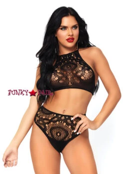 LA-81552, Crop Top And High Waist Thong -Funky Lingerie Outlet 81552 03 001 04619.1528267355