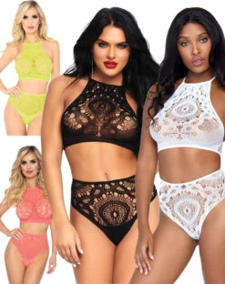 LA-81552, Crop Top And High Waist Thong