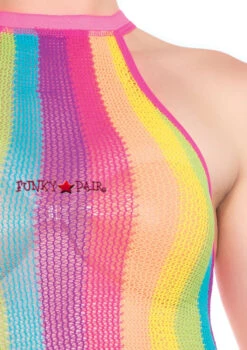 LA-81556, Rainbow Striped Rave OutFit -Funky Lingerie Outlet 81556 07 101 43785.1521616568