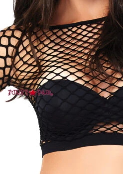 LA-81566, EDM Industrial Net Crop Top And Bottom -Funky Lingerie Outlet 81566 03 001 17756.1564190924