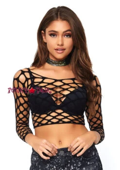 LEG AVENUE LA-81567, Rave Pothole Crop Top