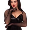 LA81590, Fishnet Fingerless Gloved Shrug -Funky Lingerie Outlet 81590 01 001 52393.1742517632