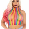 Leg Avenue | LA81610, Rainbow Crop Net Top