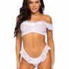 Leg Avenue | LA81616, Lace Ruffle Lingerie Set -Funky Lingerie Outlet 81616 001 002 63646.1627600615