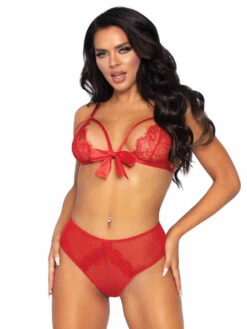 Leg Avenue | LA81620, Lace Crotchless Cutout Lingerie Set -Funky Lingerie Outlet 81620 001 003 42485.1630610418