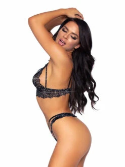 Leg Avenue | LA81623, Strappy Rhinestone Lace Bralette Set -Funky Lingerie Outlet 81623 004 001 78543.1623865876