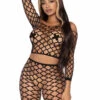 LA81633, Pothole Net Top And Shorts Set By Leg Avenue -Funky Lingerie Outlet 81633 001 011 12158.1630464649