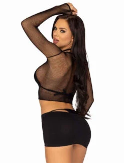 LA81635, Fishnet Gloved Crop Top By Leg Avenue -Funky Lingerie Outlet 81635 S 13520.1692259298