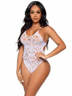 LA81643, Seamless Scroll Lace Teddy By Leg Avenue -Funky Lingerie Outlet 81643 001 002 24301.1656628820