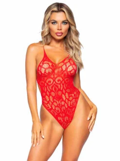 LA81643, Seamless Scroll Lace Teddy By Leg Avenue -Funky Lingerie Outlet 81643 001 003 38939.1656628806