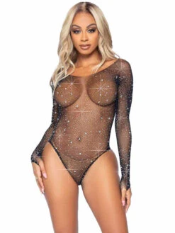 LA81644, Galaxy Star Fishnet Bodysuit By Leg Avenue