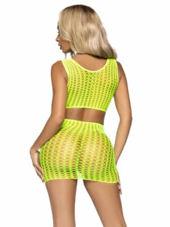 LA81651, Crotchet Net Top And Mini Skirt Set By Leg Avenue -Funky Lingerie Outlet 81651 002 033 02818.1675109831