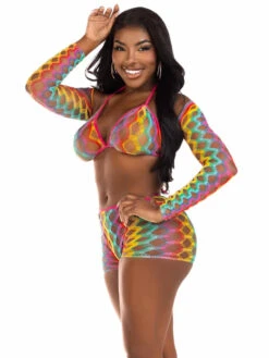 LA81661, Rainbow Multi Strand Set -Funky Lingerie Outlet 81661 004 101 10577.1708564445