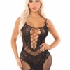 LA81669, Lace And Net Mini Dress -Funky Lingerie Outlet 81669 001 001 12901.1733243568