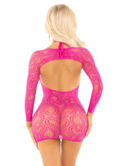 LA81673, Heart Net Mini Dress With Shrug -Funky Lingerie Outlet 81673 006 312 51766.1733212882