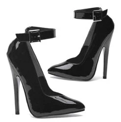 6" Fetish Ankle Strap Pump Ellie Shoes E-8261 CLEARANCE