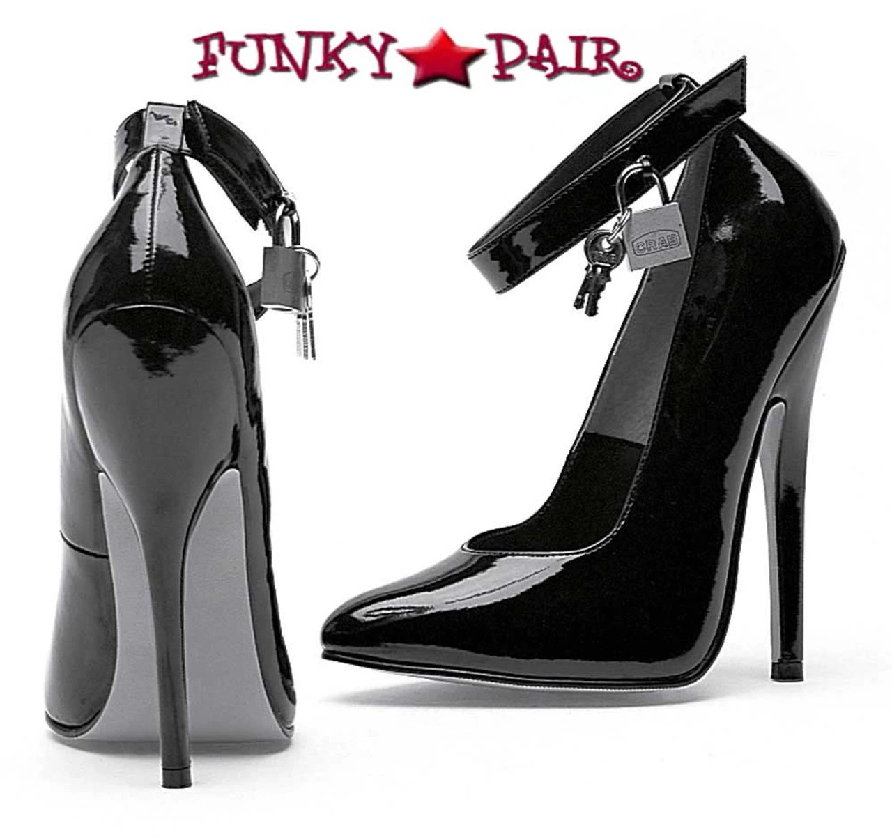 6" Fetish Pumps With Pad Lock Ellie Shoes E-8267 4 6" Fetish Pumps With Pad Lock Ellie Shoes E-8267 - Image 2