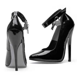 6" Fetish Pumps With Pad Lock Ellie Shoes E-8267