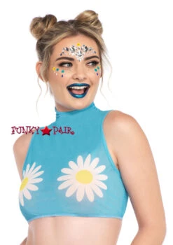 LEG AVENUE LA-8279, Rave Daisy Crop Top -Funky Lingerie Outlet 8279 04 038 73989.1521606751