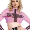 LEG AVENUE LA-8283, Rave Skeleton Crop Top -Funky Lingerie Outlet 8283 001 052 23234.1521613532