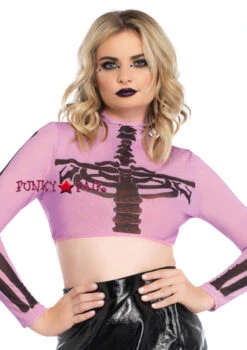 LEG AVENUE LA-8283, Rave Skeleton Crop Top
