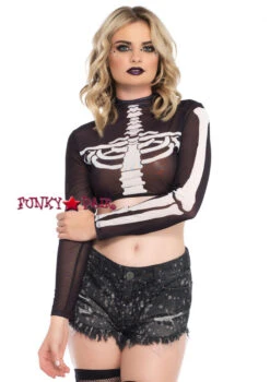 LEG AVENUE LA-8283, Rave Skeleton Crop Top -Funky Lingerie Outlet 8283 01 007 61519.1521613535