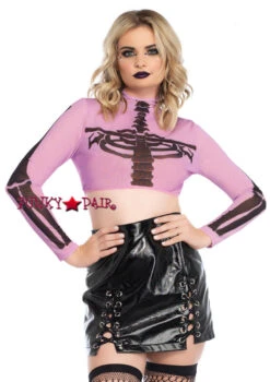 LEG AVENUE LA-8283, Rave Skeleton Crop Top -Funky Lingerie Outlet 8283 01 052 96793.1521613533