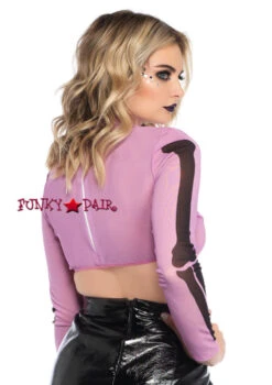 LEG AVENUE LA-8283, Rave Skeleton Crop Top -Funky Lingerie Outlet 8283 02 052 91193.1521613533