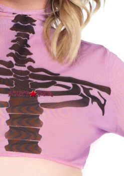 LEG AVENUE LA-8283, Rave Skeleton Crop Top -Funky Lingerie Outlet 8283 03 052 87127.1521613534