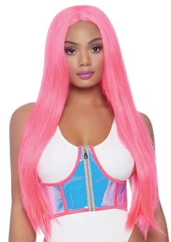 LA8284, Holographic Zipper Under Bust Corset -Funky Lingerie Outlet 8284 01 101 72903.1579552264