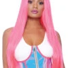 LA8284, Holographic Zipper Under Bust Corset