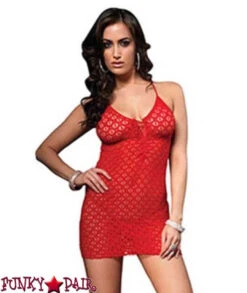 LA-8316, Lace Mini Dress And G-String -Funky Lingerie Outlet 8316 red 06039.1613686181