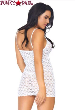 LA-8316, Lace Mini Dress And G-String -Funky Lingerie Outlet 8316 white back 55993.1613686181