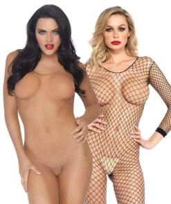 LA-8380, Long Sleeve FishNet BodyStocking