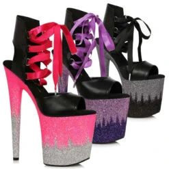 850-Braxton, 8 Inch Platform Sandal With Two-Tone Platform