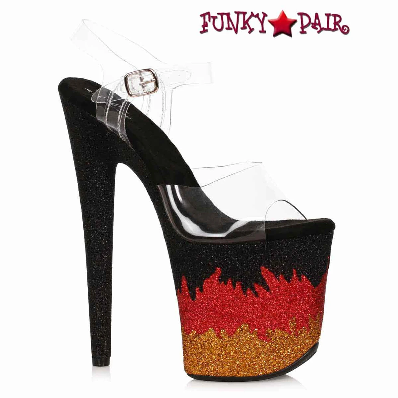 850-PHOENIX, Ankle Strap Sandal With Flame Design 4 850-PHOENIX, Ankle Strap Sandal With Flame Design - Image 2