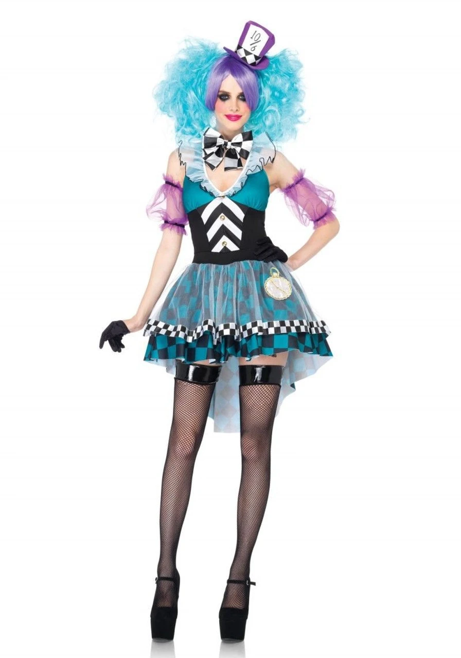 LA85227, Manic Mad Hatter Costume 4 LA85227, Manic Mad Hatter Costume - Image 2