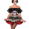 LA-85293, Day Of The Dead Doll Costume 1 LA-85293, Day Of The Dead Doll Costume -Funky Lingerie Outlet 85293 10397.1632714035