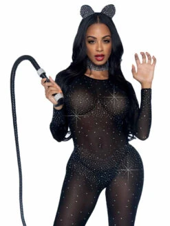 LA85636, Sheer Rhinestone Catsuit By Leg Avenue -Funky Lingerie Outlet 85636 011 001 98390.1631743033