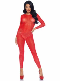 LA85636, Sheer Rhinestone Catsuit By Leg Avenue -Funky Lingerie Outlet 85636 01 003 30668.1631742967