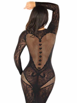 LA86005, Lace And Net Long Dress -Funky Lingerie Outlet 86005 002 001 07902.1733212579