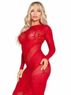 LA86005, Lace And Net Long Dress -Funky Lingerie Outlet 86005 004 003 11431.1733212592
