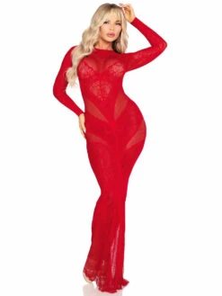 LA86005, Lace And Net Long Dress -Funky Lingerie Outlet 86005 03 003 49186.1733212556