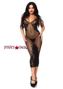 LA-86064, Net And Lace Halter Dress -Funky Lingerie Outlet 86064 01 001 28809.1521616512