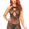 Leg Avenue | LA86109, Eyelash Lace Keyhole Dress -Funky Lingerie Outlet 86109 45650.1572498944