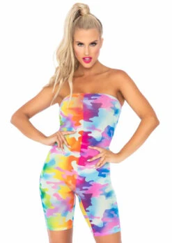 Leg Avenue | LA86121, Rainbow Camo Romper